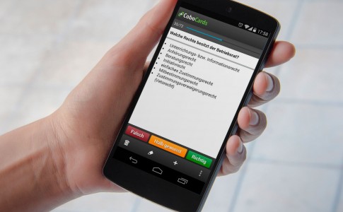 Mit der CoboCards App bequem überall lernen.
