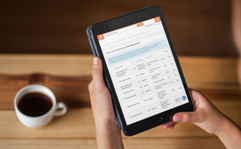 NC-Vergleich auf dem Tablet